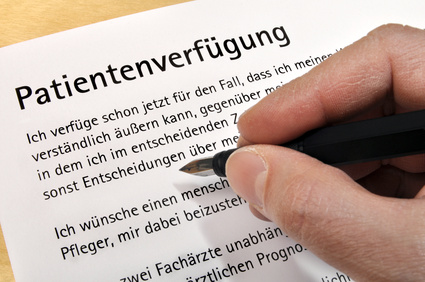 Eine Patientenverfügung